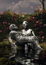 Holdfényes robotölelés
