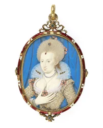 3855. sz. dán Anne (1574-1619) I. Jakab angol király felesége, 1610 körül (játékkártyán vellum) (az esetet lásd: 109671)