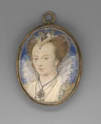 Női portré, 1590 körül (perselybe fektetve a kártyára)