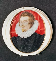 Egy szakállas, fodros úriember portréja, 1590 körül