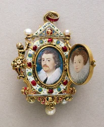 Ismeretlen férfi és nő portréi, kb. 1590