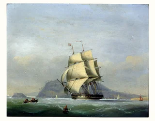 H.M.S. Pique alatt Sail