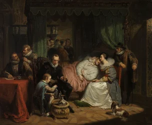 I. Vilmos herceget ápolja a felesége