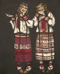 Jelmeztervezés I. Stravinski A tavasz rítusa Le Sacre du Printemps című balettjéhez, 1930
