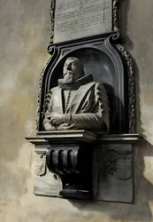 Hugo Barker emlékműve, 1632 (márvány)