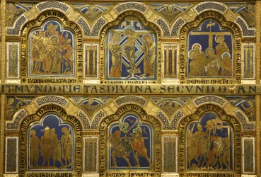 A verduni oltár Verduni Miklóstól (kb. 1130/50-1205), 1181-ben készült el, Klosterneuburg, Ausztria, zománcozott táblák
