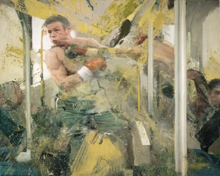 Találkozó a buszon, 2019 (olaj, vászon)