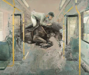 Tram Jump II, 2019 (olaj, vászon)