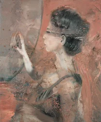 Nő a tükörben, 2019 (olaj, vászon)