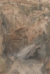 Kilátás a kaszkádokra Tivoliban, 1724-33 körül.