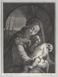 Szűz az alvó Krisztus-gyermekkel, 1708., 1708.