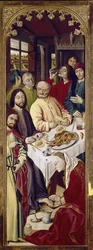 Triptichon: Mária Magdolna megmossa Jézus lábát (jobb oldali panel) (tempera a panelen