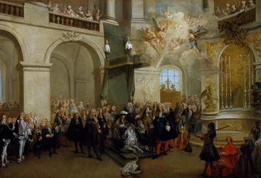 A Szentlélek-rend átadása a versailles-i kápolnában, 1724. június 3-án (olaj, vászon)