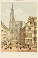 A Rue Mercière és a strasbourgi katedrális nyugati frontja