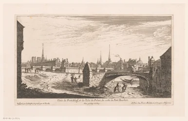 Gezicht op de Pont Neuf Kilátás a Pont Neuf-ra és az Isle du Palais-ra (...) (cím a tárgyon)