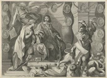 Aegidius Le Maistre (1663) reklámlenyomata, felső rész
