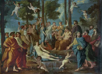 Parnassus, Apolló körülvéve a múzsákkal (festmény vászonra)