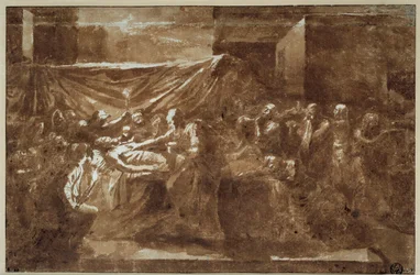 Az extrém kenet. Nicolas Poussin rajza