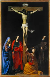 Krisztus a kereszten, Szűz Mária, Magdolna, Szent János és Paolai Szent Ferenc - Krisztus a kereszten, Szűz Mária, Mária Magdolna szentek ...