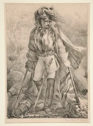 Francia Cuirassier zászlót hordozó
