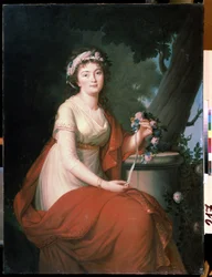 "Tatyana Youssoupova grófnő portréja" (Tatyana Jusupova grófnő) Nicolas de Courteille (1768-kb.1830) festménye Állami Múzeum Arhangelszkoje birtok, Moszkva
