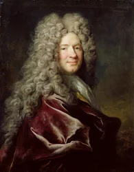 Egy lila köpenyt viselő férfi portréja, 1700 körül (olaj, vászon)