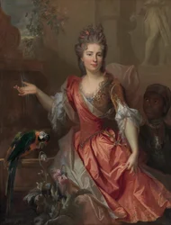 Egy nő portréja, feltehetően Madame Claude Lambert de Thorigny..., 1696