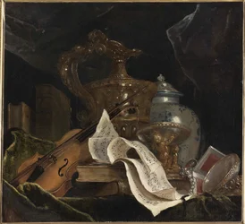 Csendélet hangszerrel, 1695-1700.
