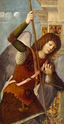 Triptichontábla Mihály arkangyallal, 1490-1500