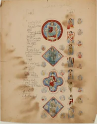 Másolatok ókeresztény mozaikok után, valamint jegyzetek a színekhez