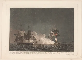 A csata a Lougen és egy angol brig között, 1808. március 14