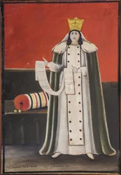 Raine Tamar (Thamar) de Gૅorgie (1140-1314) – Tamar Par Pirosmani (Pirosmanashvili), Nico (19-1917) királynő. Olaj, karton, CZ: 30x40