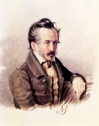 Szergej Volkonszkij dekabrist gróf portréja 1788-1865, 1840-es évek