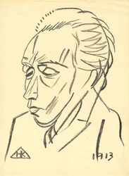 Velimir Hlebnikov költő portréja 1885-1922, 1913