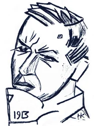 David Burliuk művész és szerző portréja 1882-1967, 1913