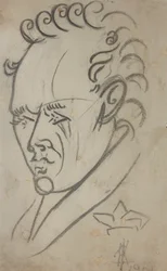 Vaszilij Kamenszkij költő portréja 1884-1961, 1913.