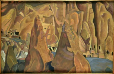 Carlsbad barlangok / N. K. Roerich festménye