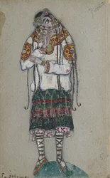 A lány. Jelmeztervezés I. Sztravinszkij A tavasz rítusa Le Sacre du Printemps című balettjéhez, 1912