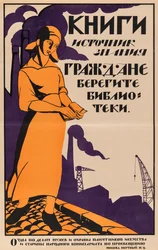 A könyvek a tudás forrása. Polgárok, mentsék meg a könyvtárakat, 1920.