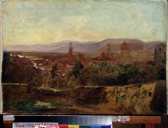 Firenze (Olaszország) (Firenze). Nyikolaj Nyikolajevics Ge (meleg) (1831-1894) festménye, olaj, vászon