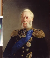 ""Alexander Panfilov admirális (1808-1874) portréja"" Nyikolaj Nyikolajevics Ge (meleg) festménye (1831-1894) 1871 Állami Központi Haditengerészeti Múzeum Szentpétervár