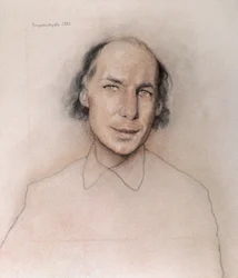 Andrei Biely orosz író (vagy Belij vagy Beli) portréja