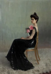 Maria Pavlovna Abamelik-Lazareva grófnő portréja 1876-1955, szül.: Demidova, 1900-1901.