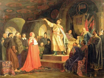 Római Halics-Volhíniai herceg fogadja III. Innocentus pápa követeit, 1875