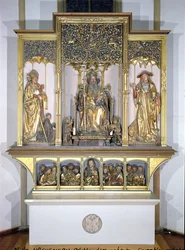 Faszobrok csoport az isenheimi oltárképről, kb. 1490