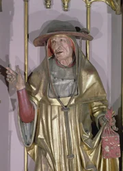 Az Isenheim-oltárkép, Szent Jeromos, Szent Jeromos részlete, 1490 körüli festmény fára