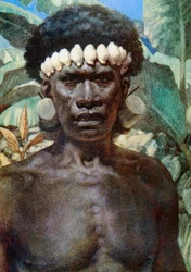 Egy Salamon-szigeteki kannibál portréja. 1908