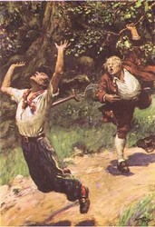 Elsősorban szegény Tomot ütötte meg, a Treasure Island-ről, amelyet MacDonald adott ki 1947 (színes litó)