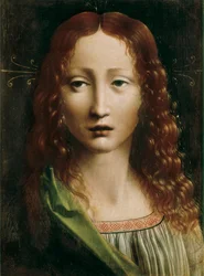 A Megváltó, a Lombard Iskola festménye. 15. század vége. Olaj, fa. 25 cm x 18,5 cm. Madrid. Lazaro Galdiano Alapítvány.