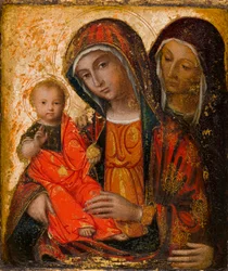 Szűz Mária, Krisztus és Szent Anna, 1500-1600 körül (olaj és panel)